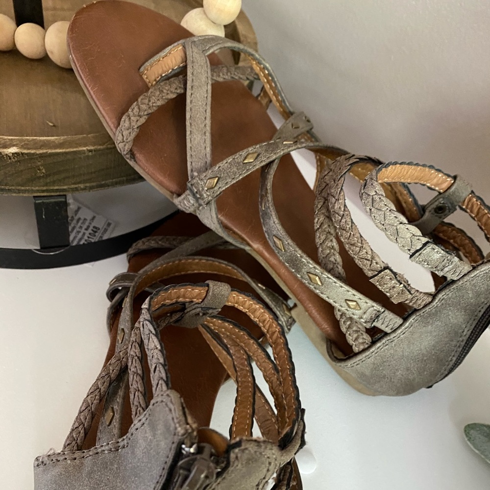 Zip detail sandals